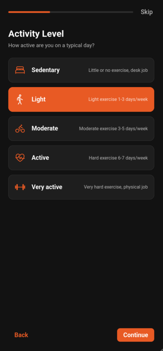 Calora app screenshot showing nutrition details