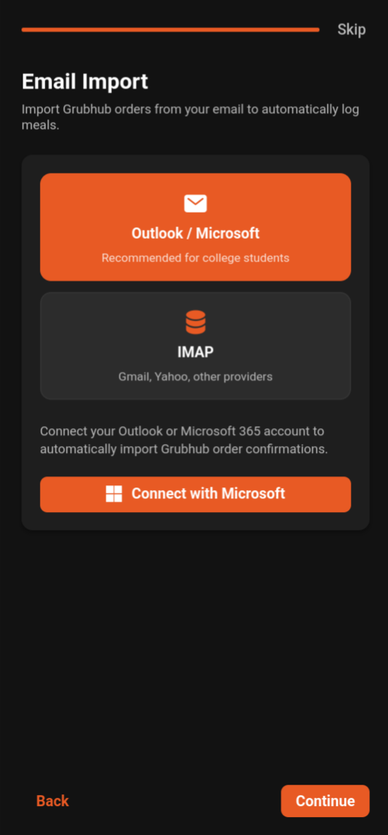 Calora app screenshot showing progress
